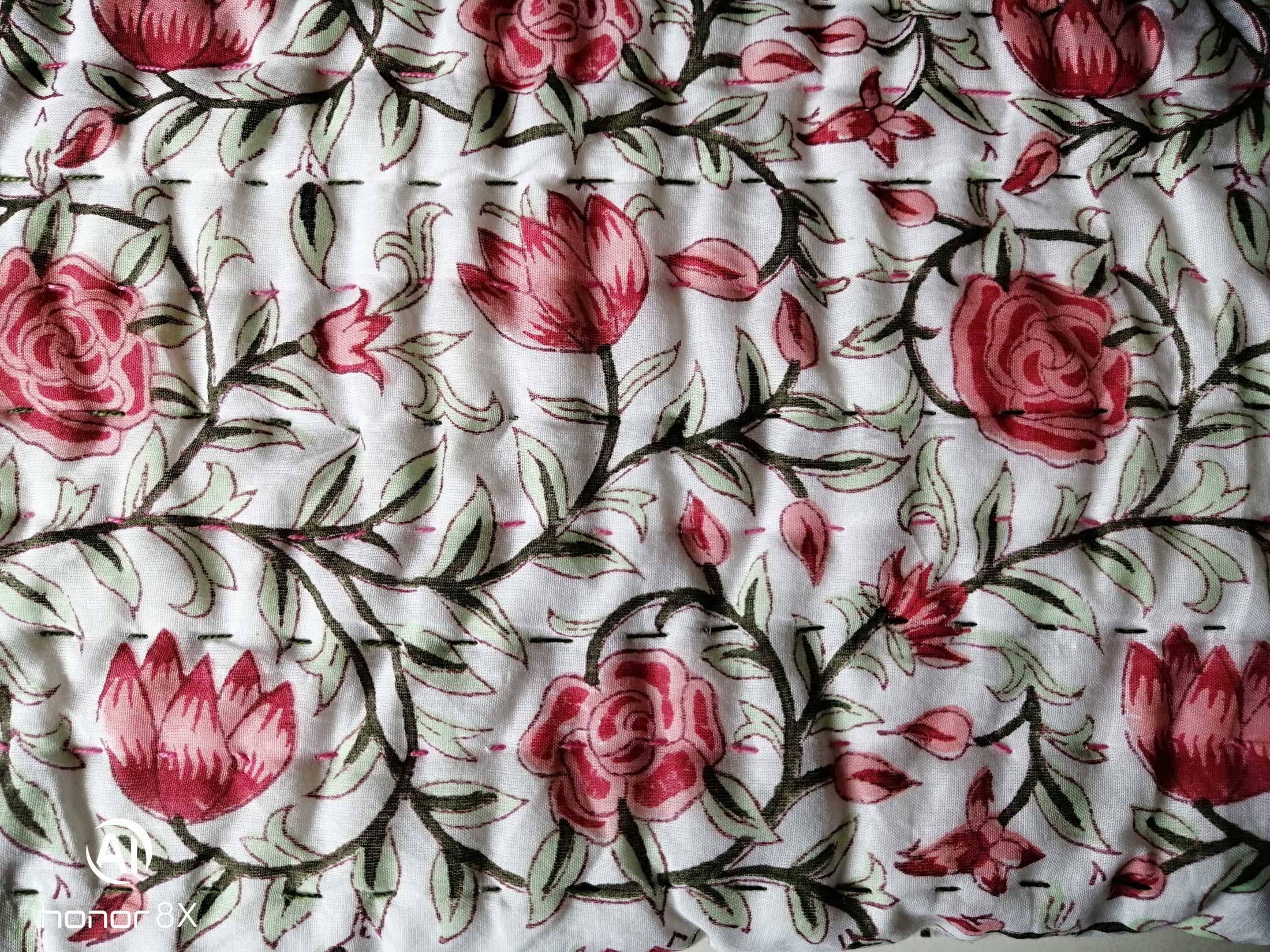 Hand Block Print 100%Cotton Reversible Quilt Lightweight , Soft , Cotton Filled Hand Quilted Quilts - Mangogiftsstore