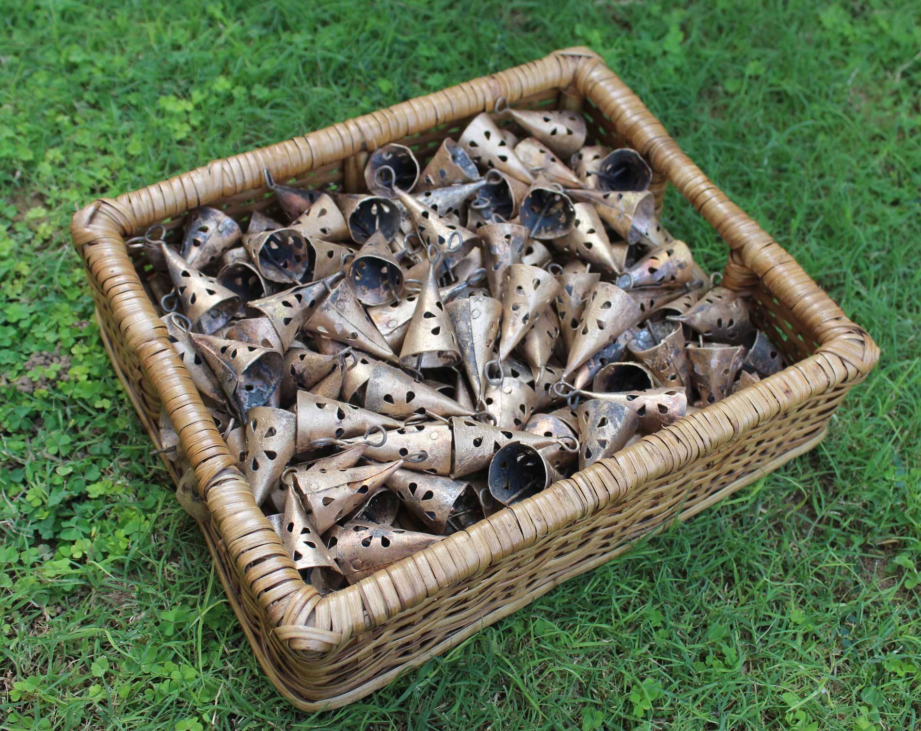 Rustic Indian Tin Bells - Shabby Chic Chime Boho,Handmade,Recycled Iron,Rustic Vintage,Shabby Chic,Shabby Chic Vintage bells,Vintage