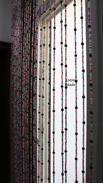 Handmade Glass Beads Boho Room Divider Curtain