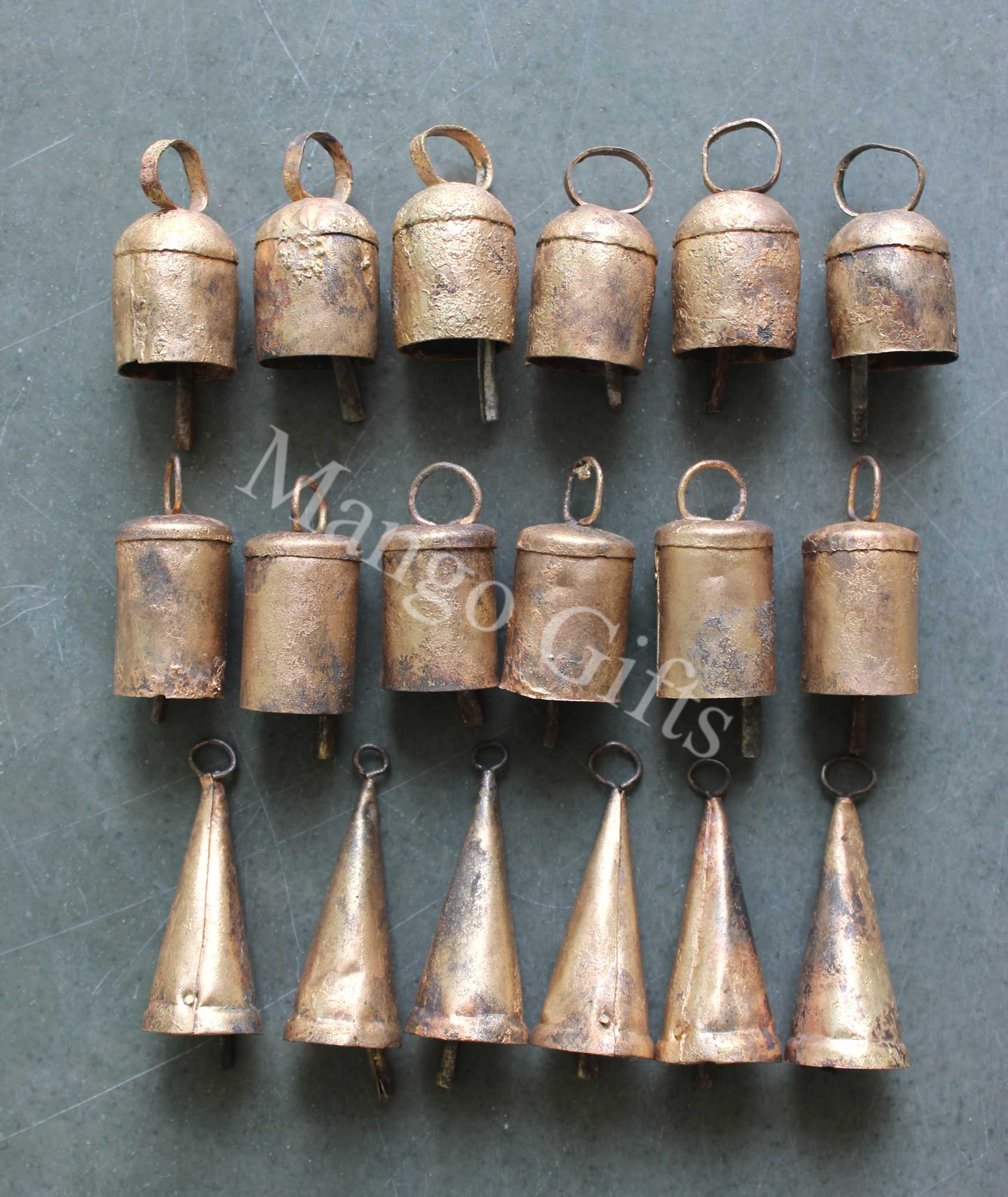 Recycled Iron Tin Bells 2.75" InchesBells