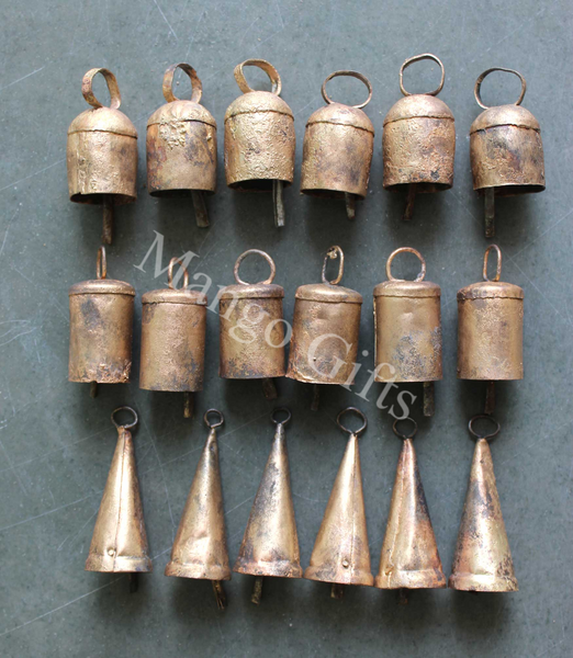 Recycled Iron Tin Bells 2.75" Inches - Mangogiftsstore