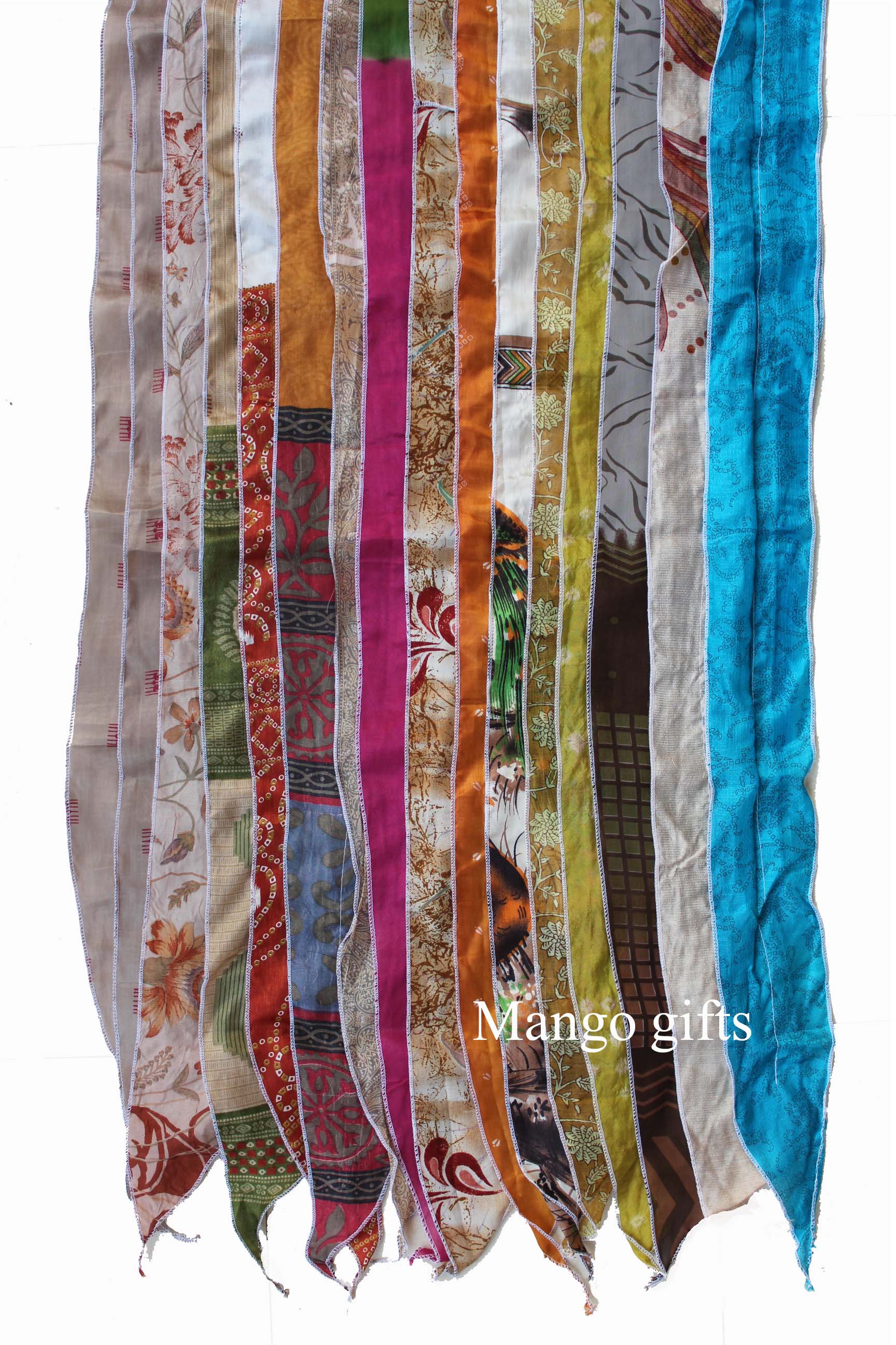 Vintage Indian Silk Sari Saree Recycled Scarves Patchwork scarf Headwraps Wholesale Lots Mango Gifts - Mangogiftsstore