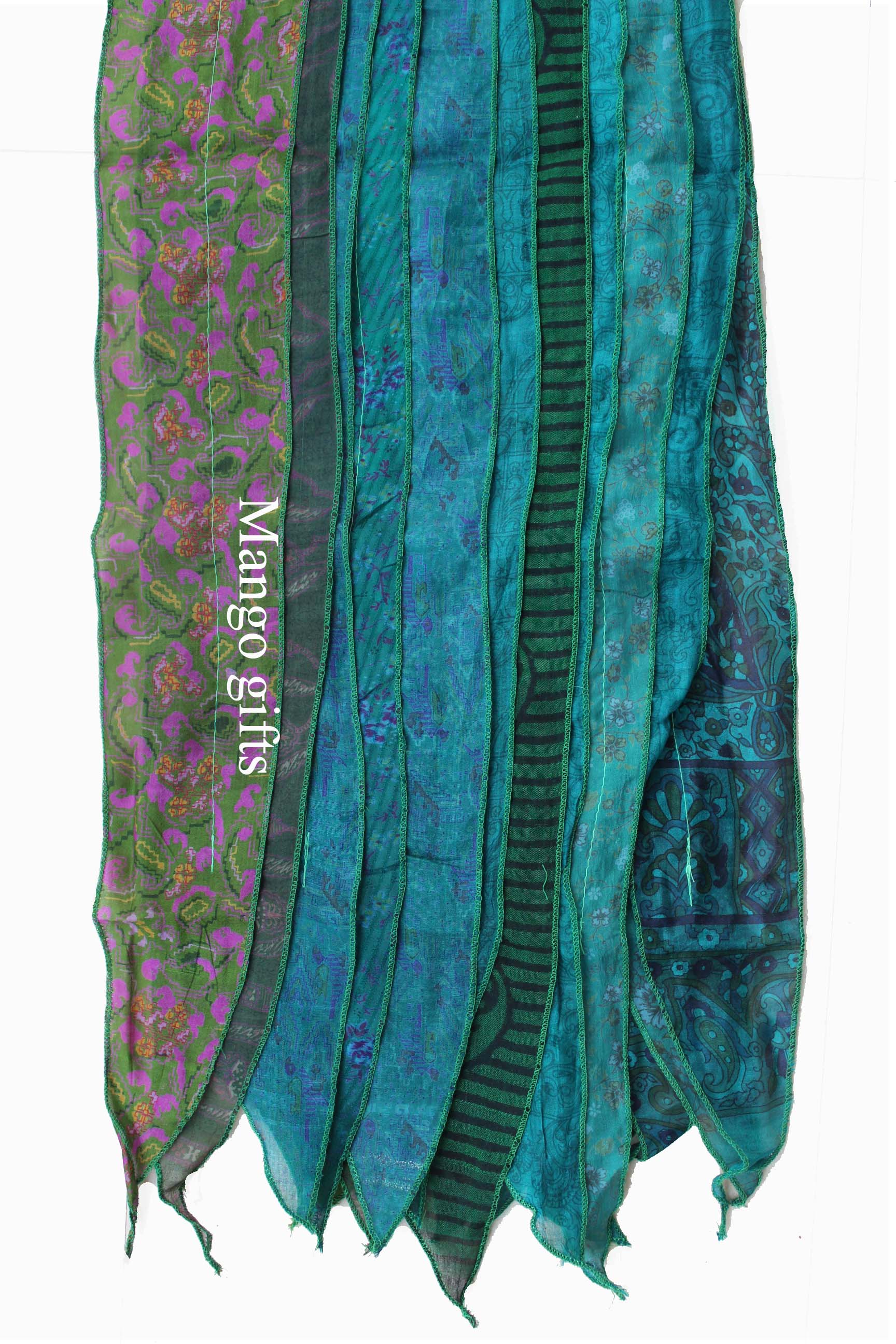 Vintage Indian Silk Sari Saree Recycled Scarves Patchwork scarf Headwraps Wholesale Lots Mango Gifts - Mangogiftsstore