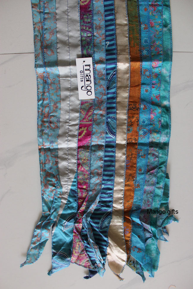 Handmade Vintage Silk Sari Scarves & Stoles from India Recycled Sari
