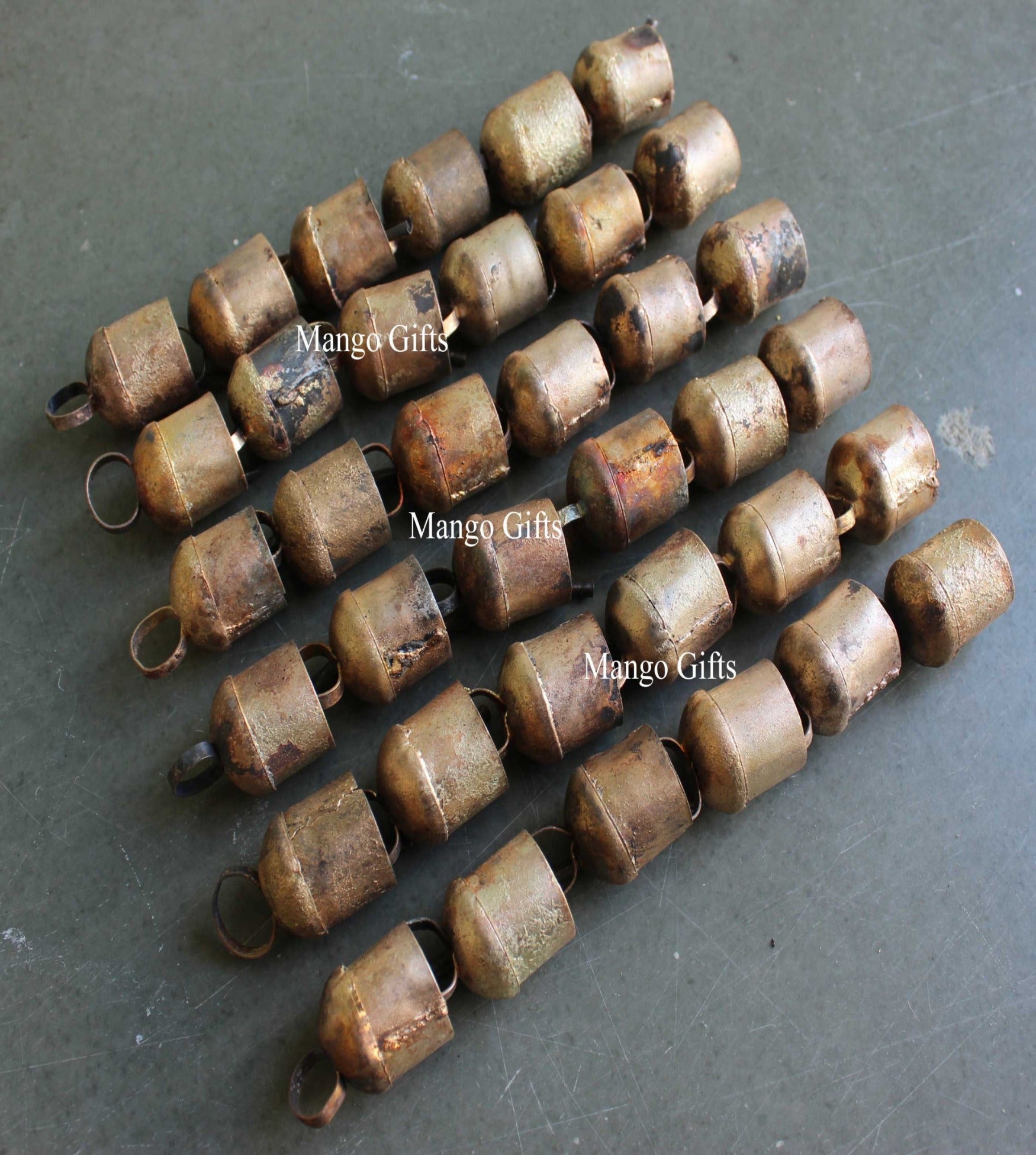 Rustic Iron Tin Bells Handmade Indian Metal Crafts 