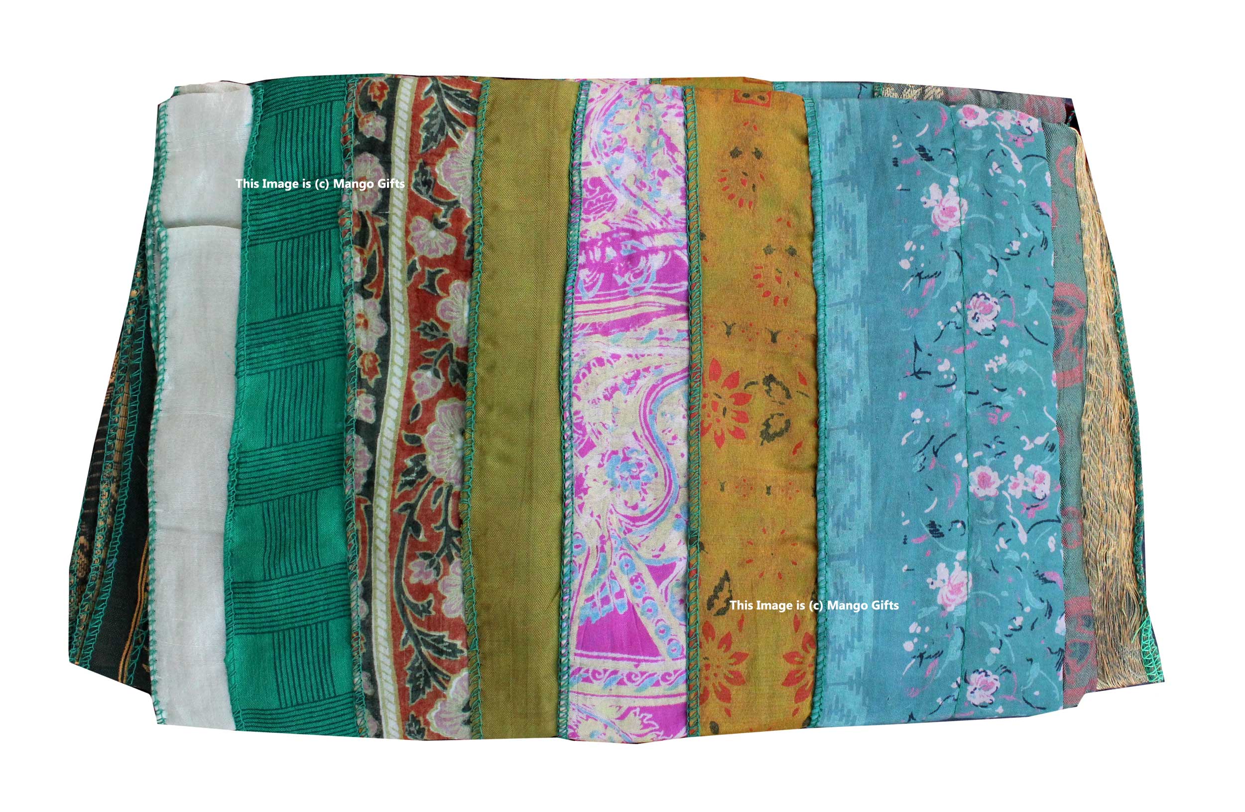 Vintage Indian Silk Sari Saree Recycled Scarves Patchwork scarf Headwraps Wholesale Lots Mango Gifts - Mangogiftsstore