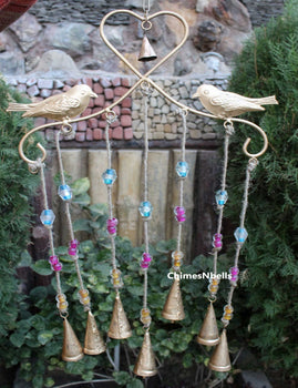 7 Bells Hanging Bird Wind Chime - Handmade Indoor/Outdoor