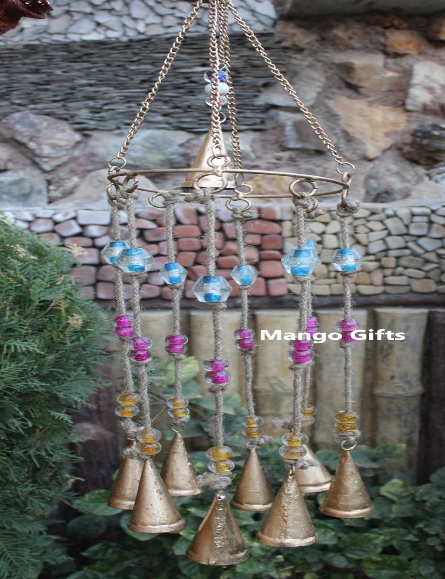 Handmade 9 Metal Bells Hanging Windchime Indoor Outdoor Patio Decoration - Mangogiftsstore