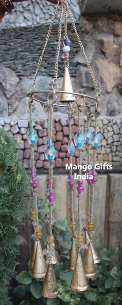 Handmade 9 Metal Bells Hanging Windchime Indoor Outdoor Patio Decoration - Mangogiftsstore