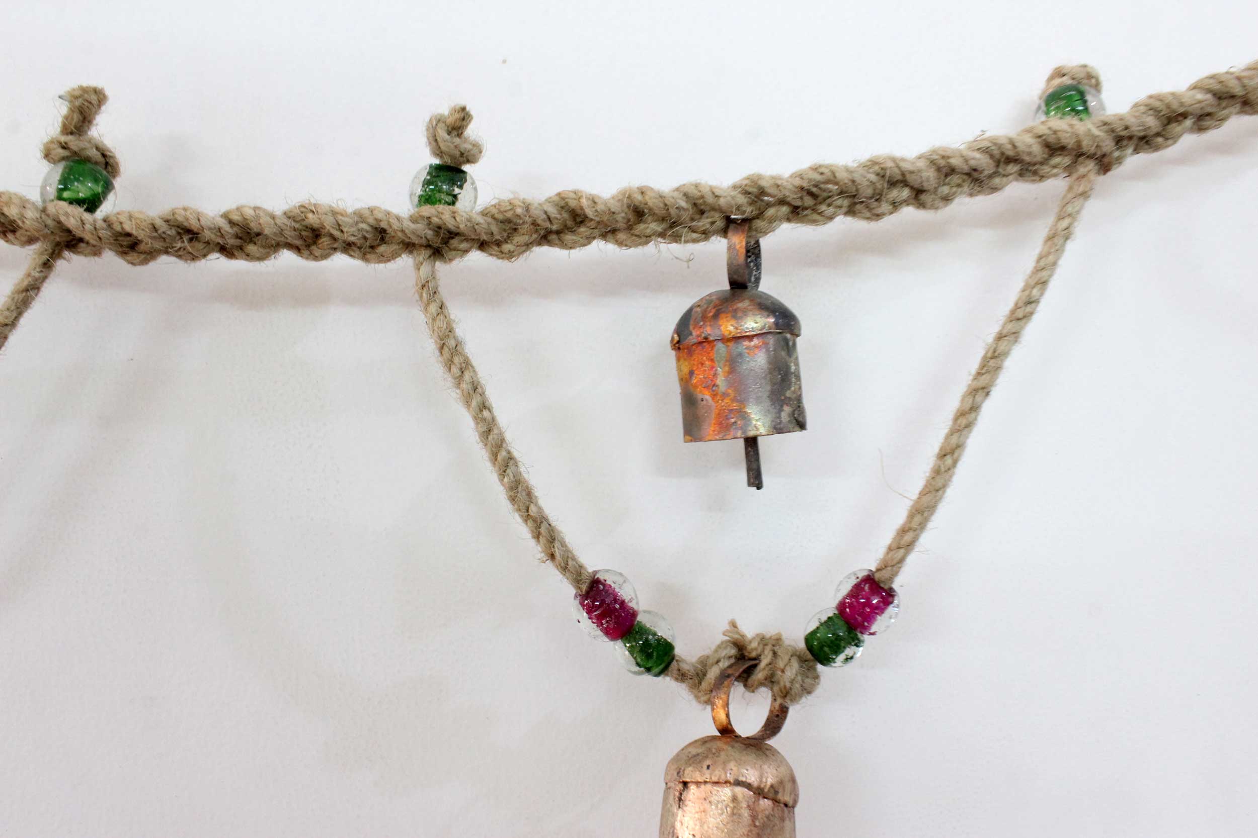 Handmade Jute Garland with Bells - 150 cm Indian Toran