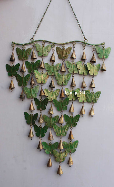 Handmade 28 Butterflies Wind chime Bells Garden Indoor Outdoor Patio Wall Decor - Mangogiftsstore