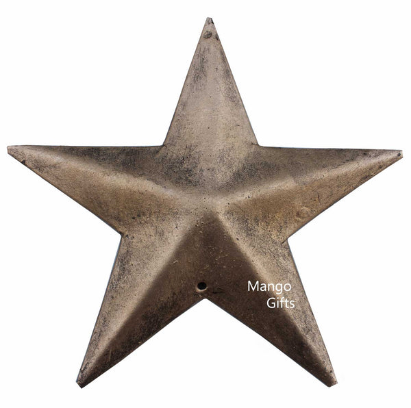 RUSTIC PRIMITIVE GALVANIZED RUSTY 5" BARN STAR METAL TIN COUNTRY FARMHOUSE - Mangogiftsstore