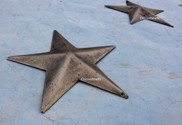 RUSTIC PRIMITIVE GALVANIZED RUSTY 5" BARN STAR METAL TIN COUNTRY FARMHOUSE - Mangogiftsstore