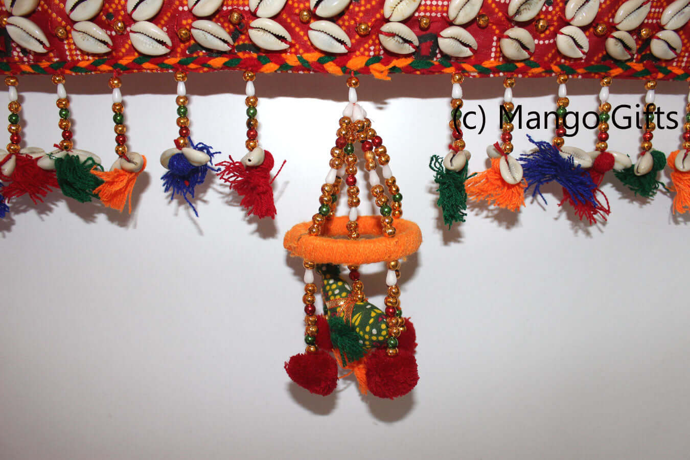 Handmade Indian Cotton Door Hanging for Diwali Decor