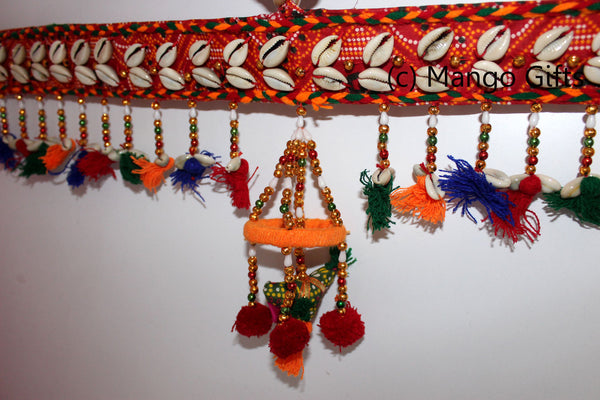 Handmade Traditional Indian cotton door hanging door valance festive Diwali decoration Ethnic Decor