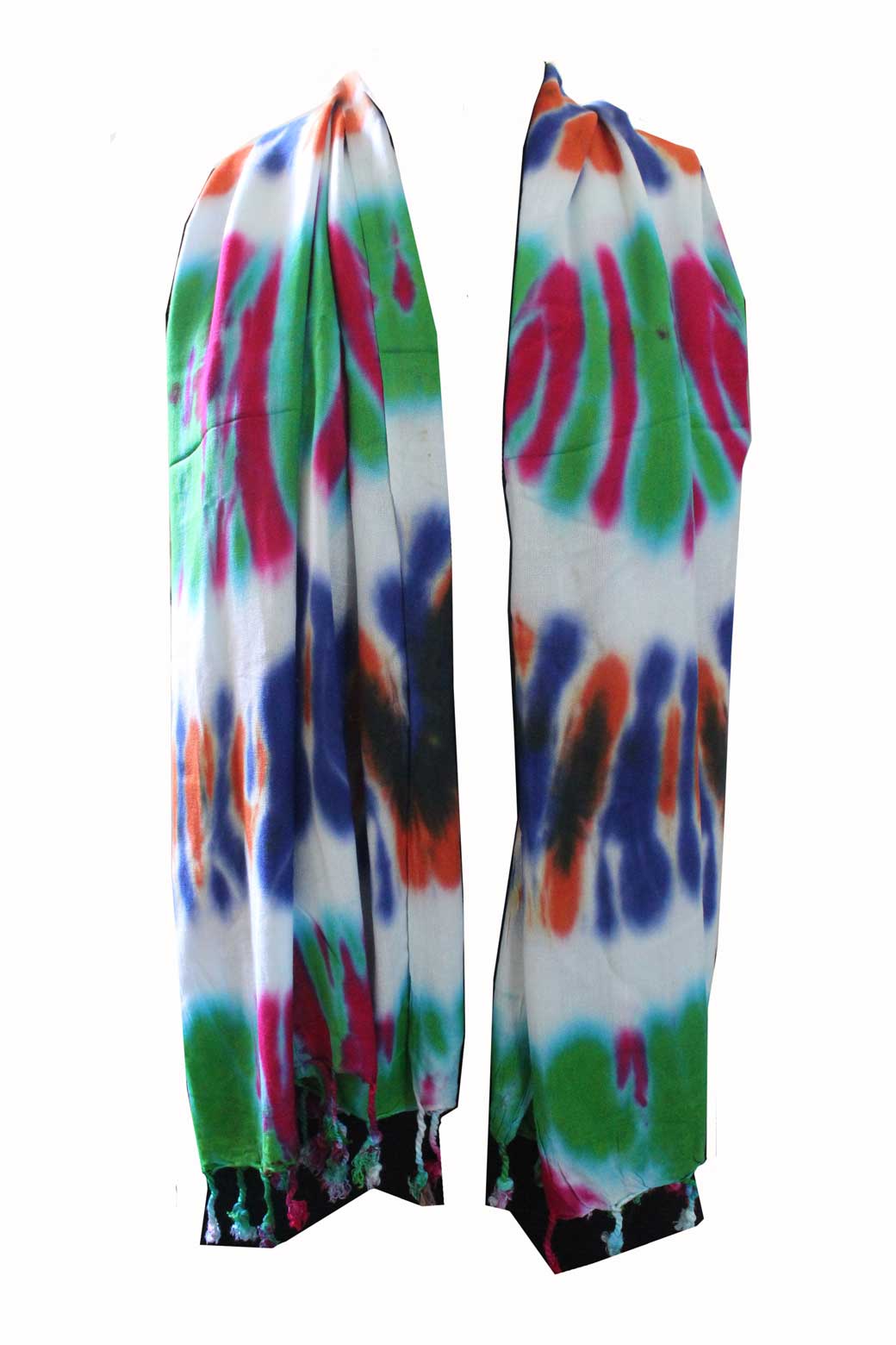 Colorful Women’s Tie-Dye Viscose Scarves - Lightweight