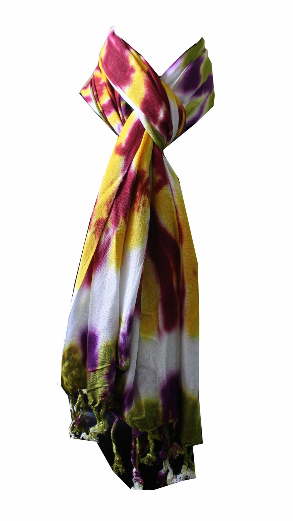 Colorful Women’s Tie-Dye Viscose Scarves - Lightweight