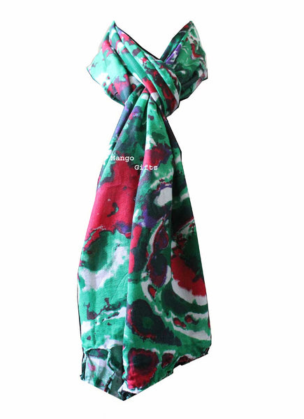 Women Fashion Scarf Tie Dye Viscose Scarves Head wraps Colorful Exotic Wraps - Mangogiftsstore