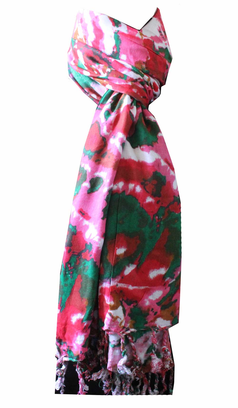Colorful Women’s Tie-Dye Viscose Scarves - Lightweight