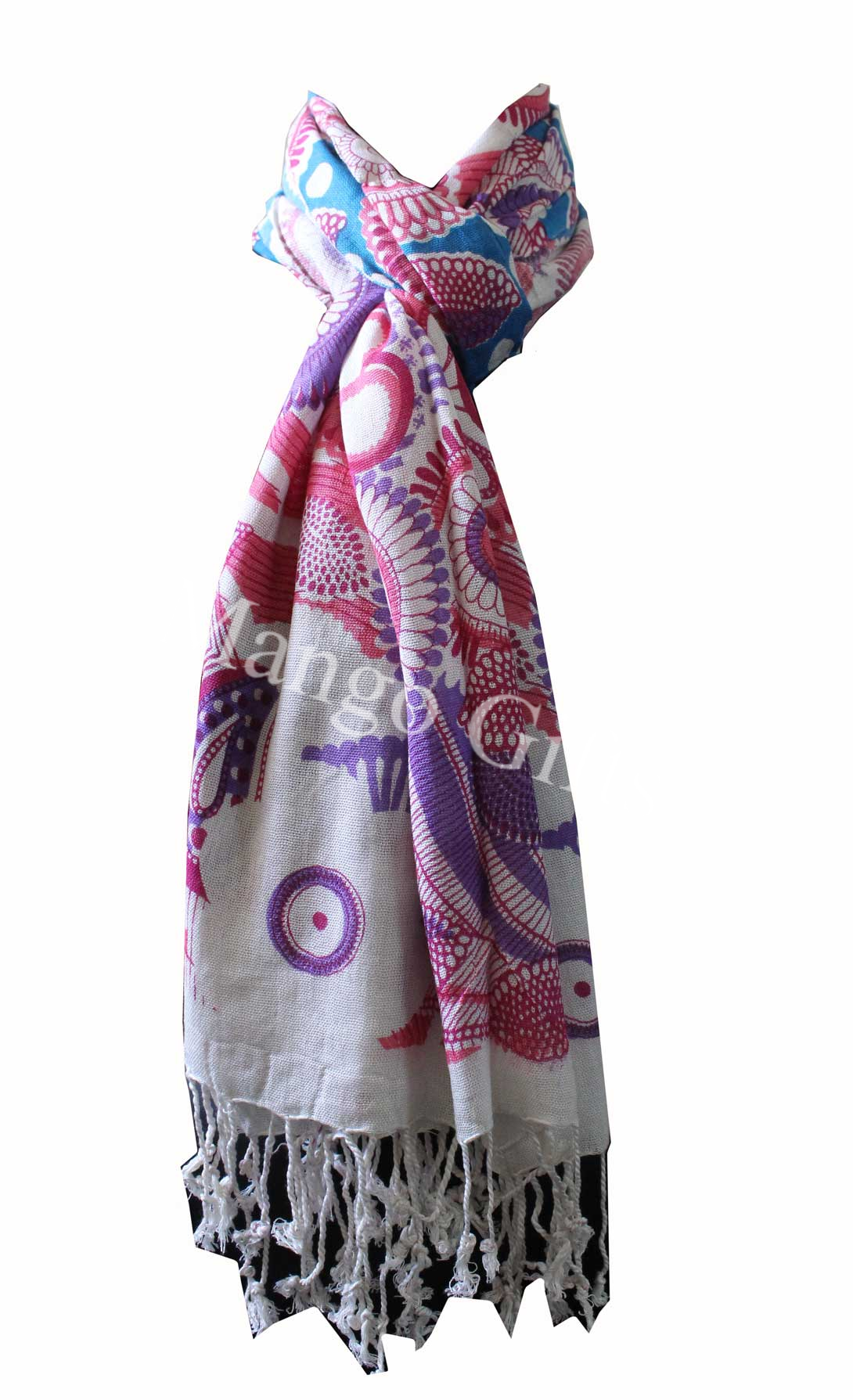 Colorful Women’s Tie-Dye Viscose Scarves - Lightweight