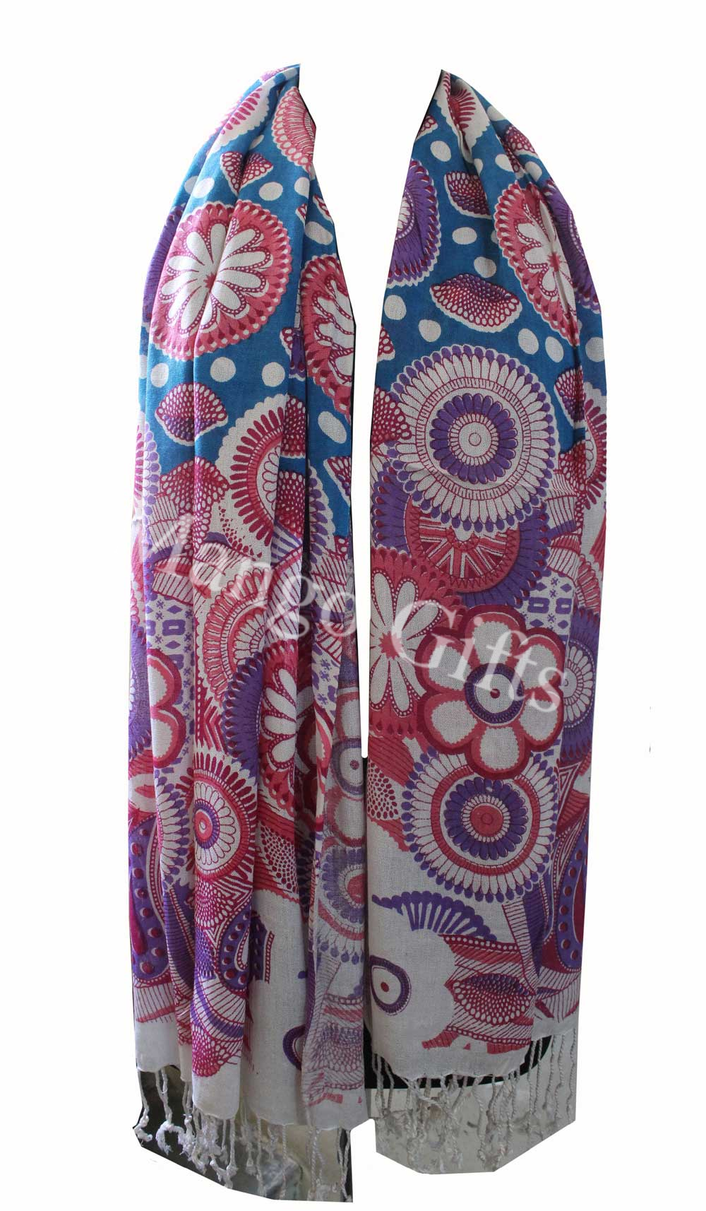 Colorful Women’s Tie-Dye Viscose Scarves - Lightweight