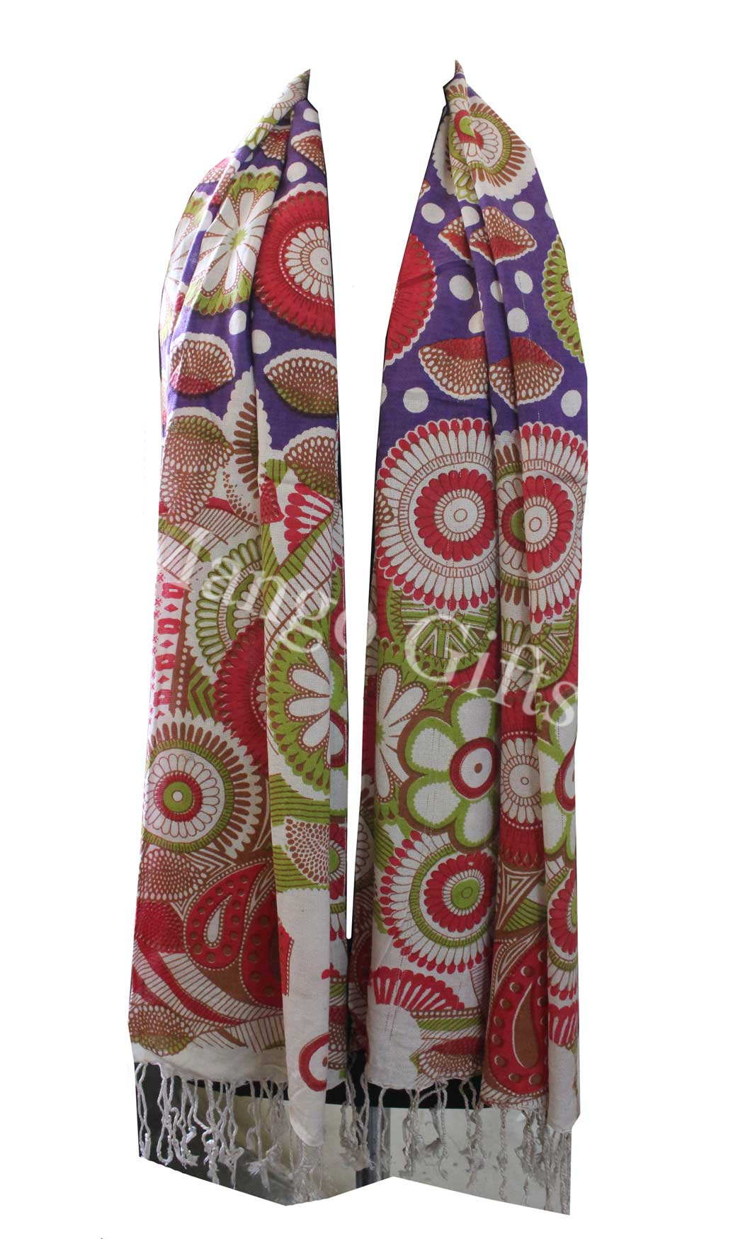 Colorful Women’s Tie-Dye Viscose Scarves - Lightweight