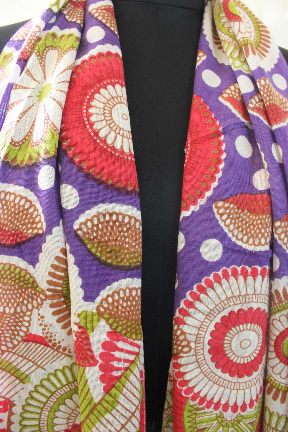 Colorful Women’s Tie-Dye Viscose Scarves - Lightweight