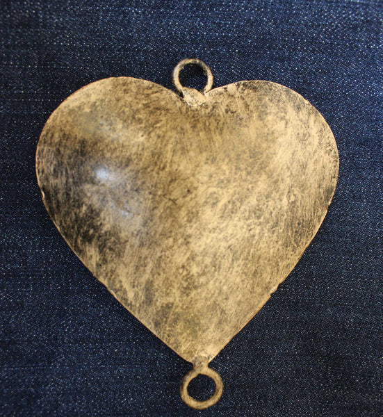 Recycled Iron Gold Silver Heart Antique Finish 3" Inches 200 Pieces Lot Craft Pieces