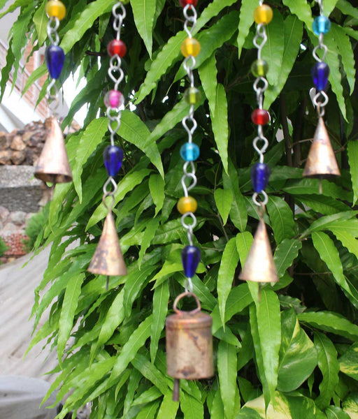 Handmade Hanging Chime Bells Beads Decoration for Garden , Patio , Indoor and Outdoor