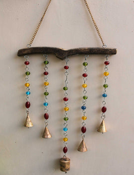 Boho chimes Beaded windchimes Garden Outdoor Patio Outhouse Decor Indian Metal Crafts 