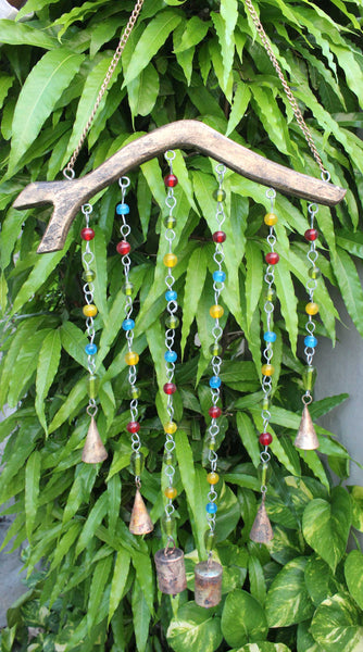 Handmade Hanging Chime Bells Beads Decoration for Garden , Patio , Indoor and Outdoor