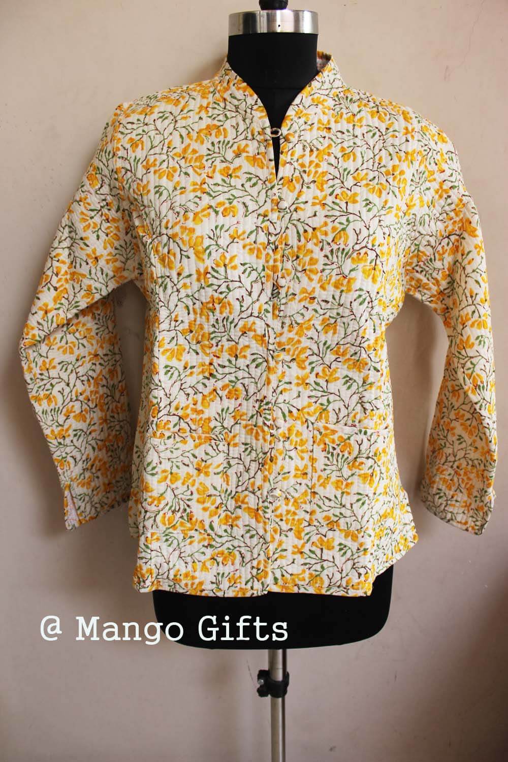 Floral Printed Reversible Cotton Jacket for Women
