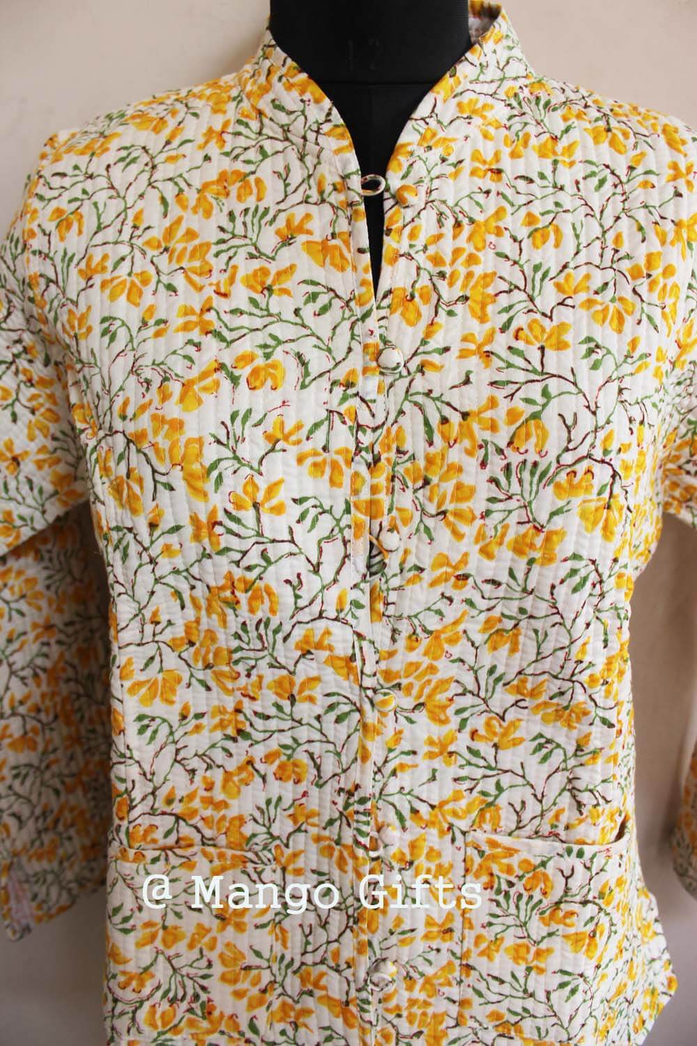 Floral Printed Reversible Cotton Jacket for Women