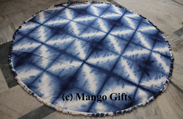 Cotton Tie Dye Shibori Yoga Mat Beach Throw