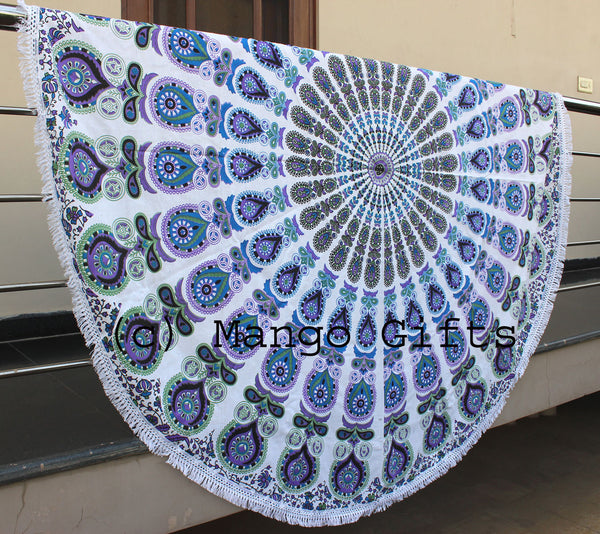 Beach Throws Round Roundies Hippy Hippie Yoga Mat 100%Cotton Tie Dye Mandala Round Tapestries Wholesale Lots 