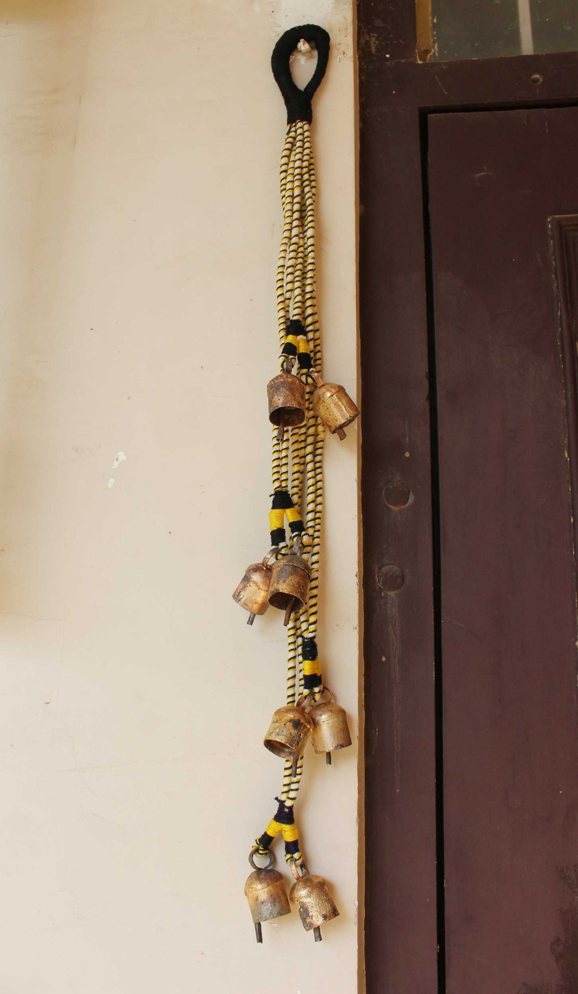 Vintage Bells Hanging String Chimes Door Hangings 70 cm Length Indian Metal Crafts Handmade,Rustic Vintage,Shabby Chic Vintage bells