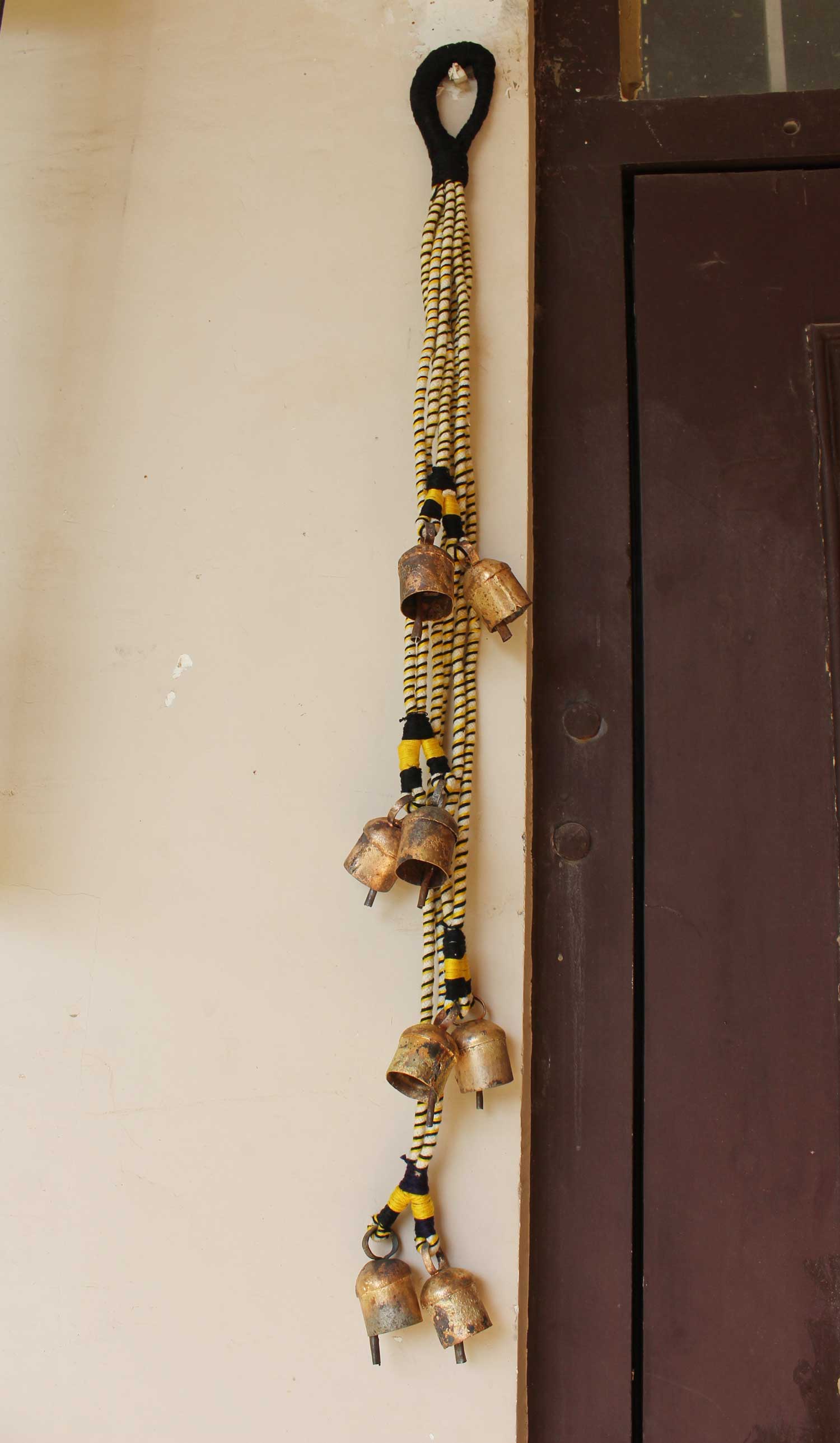 Vintage Bells Hanging String Chimes Door Hangings 70 cm Length Indian Metal Crafts Handmade,Rustic Vintage,Shabby Chic Vintage bells