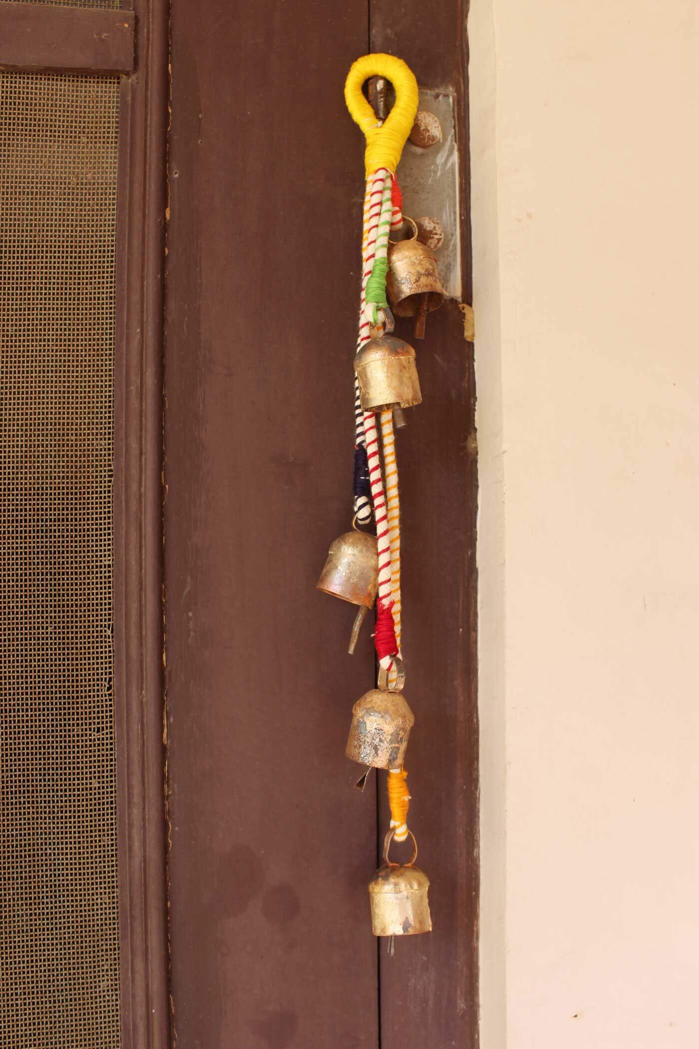Vintage Bells Hanging String Chimes Door Hangings 70 cm Length Indian Metal Crafts Handmade,Rustic Vintage,Shabby Chic Vintage bells