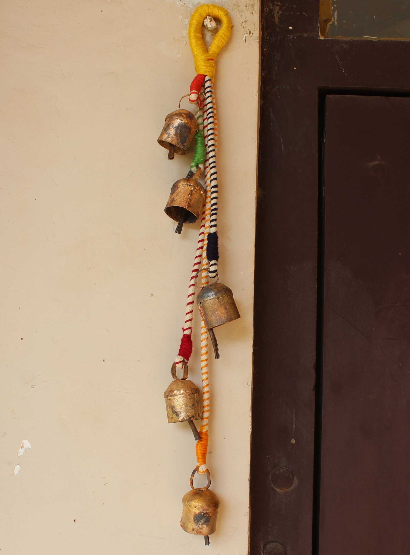 Vintage Bells Hanging String Chimes Door Hangings 70 cm Length Indian Metal Crafts Handmade,Rustic Vintage,Shabby Chic Vintage bells