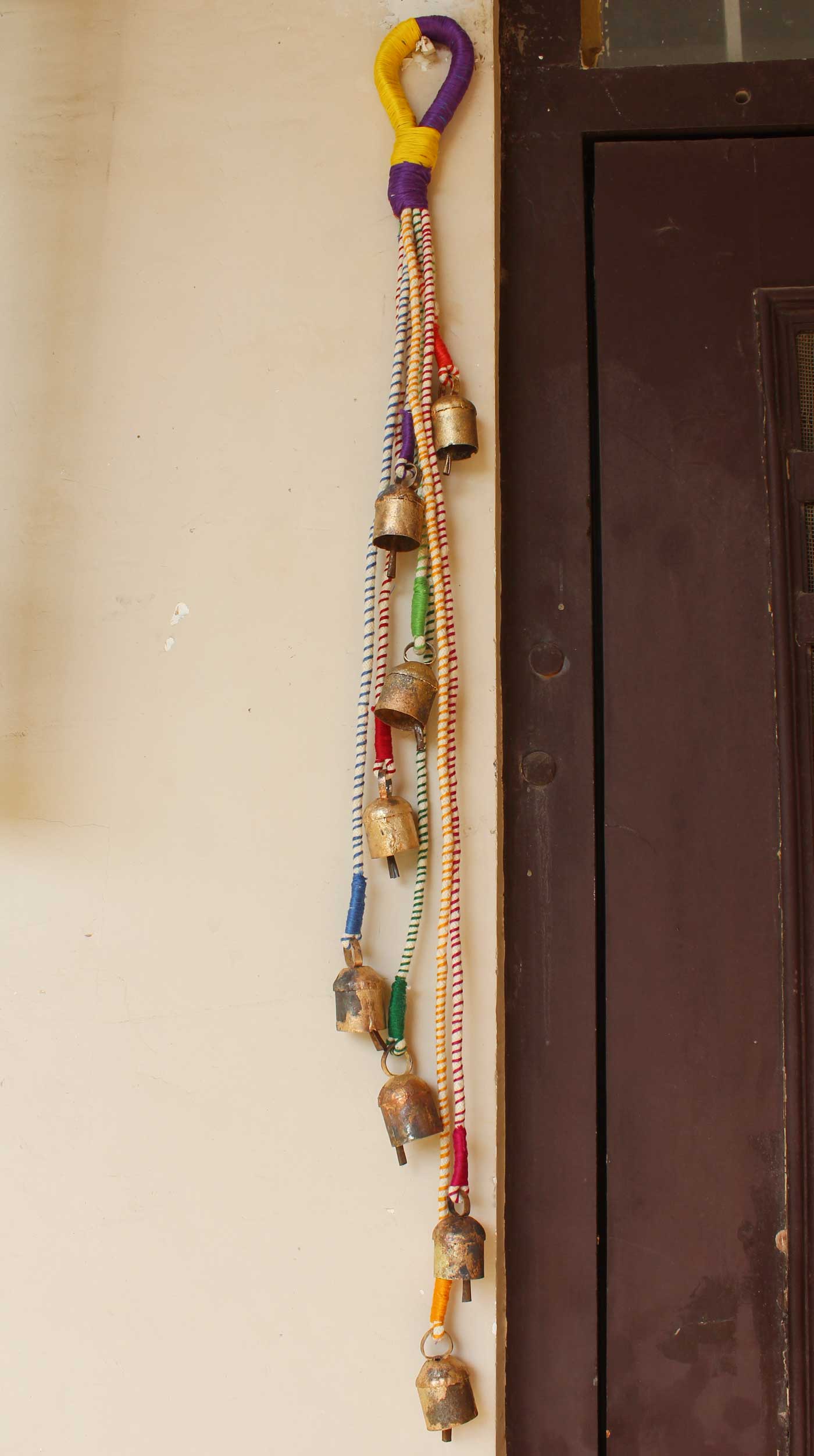 Vintage Bells Hanging String Chimes Door Hangings 70 cm Length Indian Metal Crafts Handmade,Rustic Vintage,Shabby Chic Vintage bells