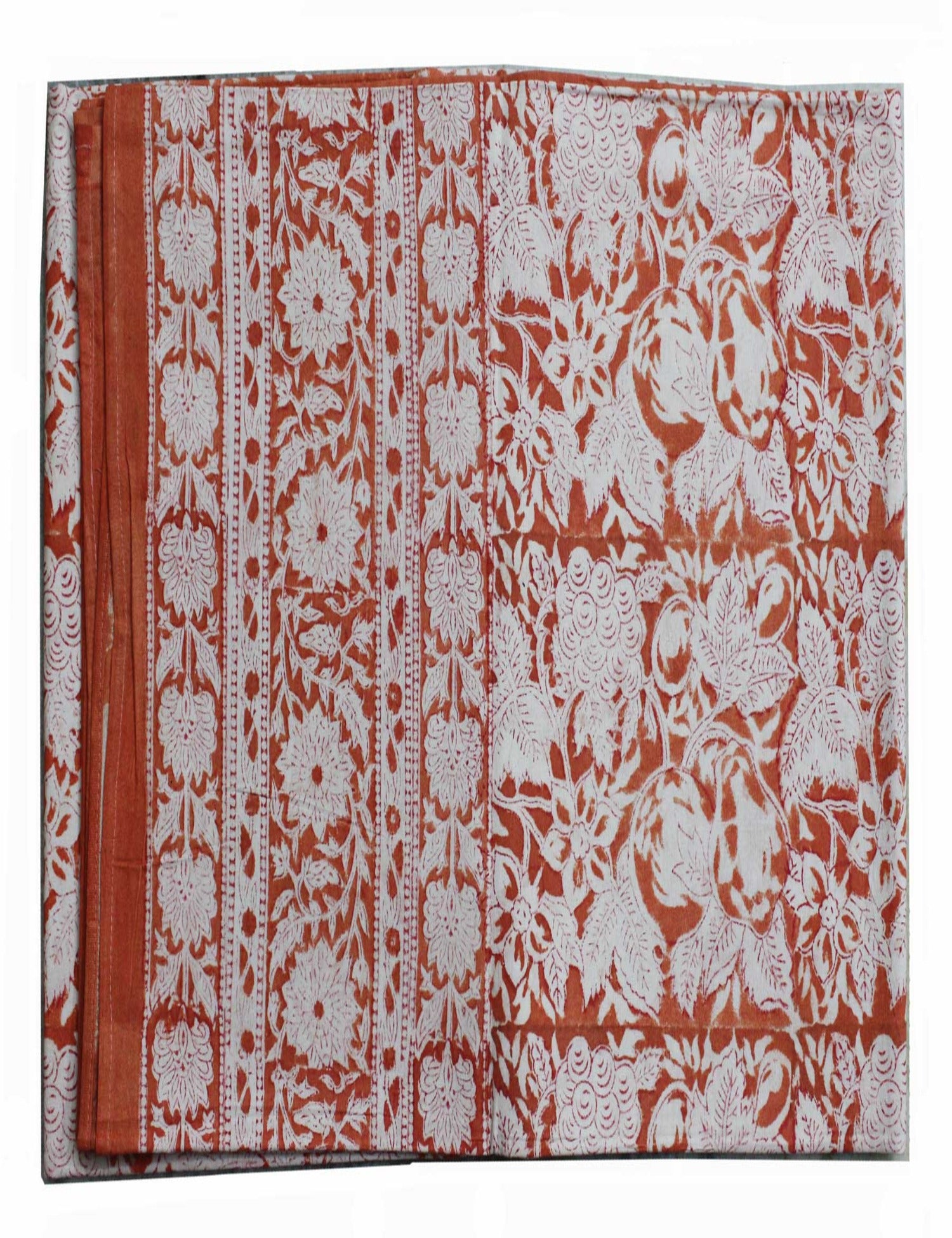 Hand Block Print Cotton Table Cloth - 60x90 Inch