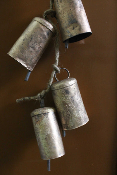 Shabby Chic Rustic Recycled Iron Bells 3.5" Inches Height Animal Bells From India