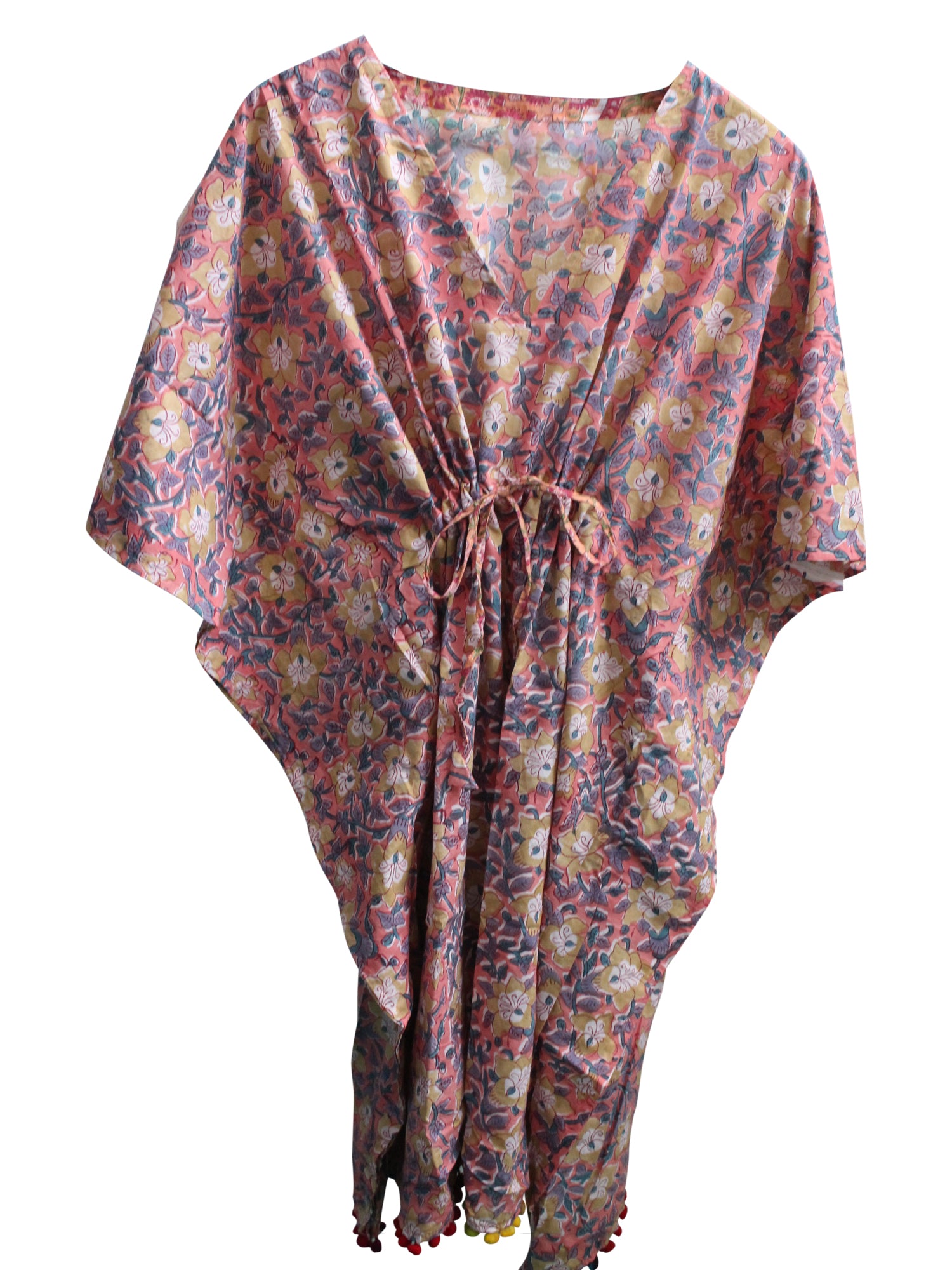 100% Cotton Women Night Dress Kimono Tunic - Kaftan