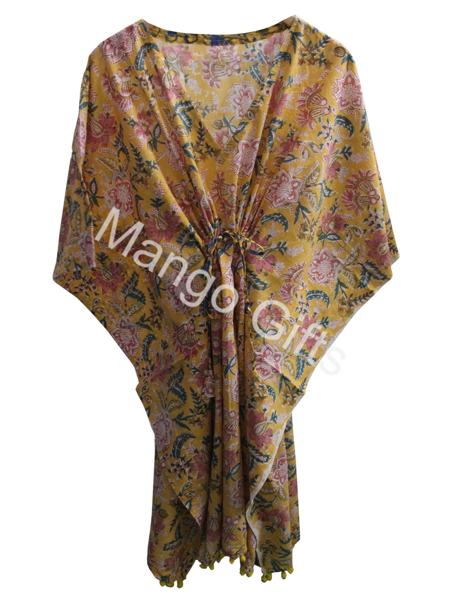 100% Cotton Women Night Dress Kimono Tunic - Kaftan