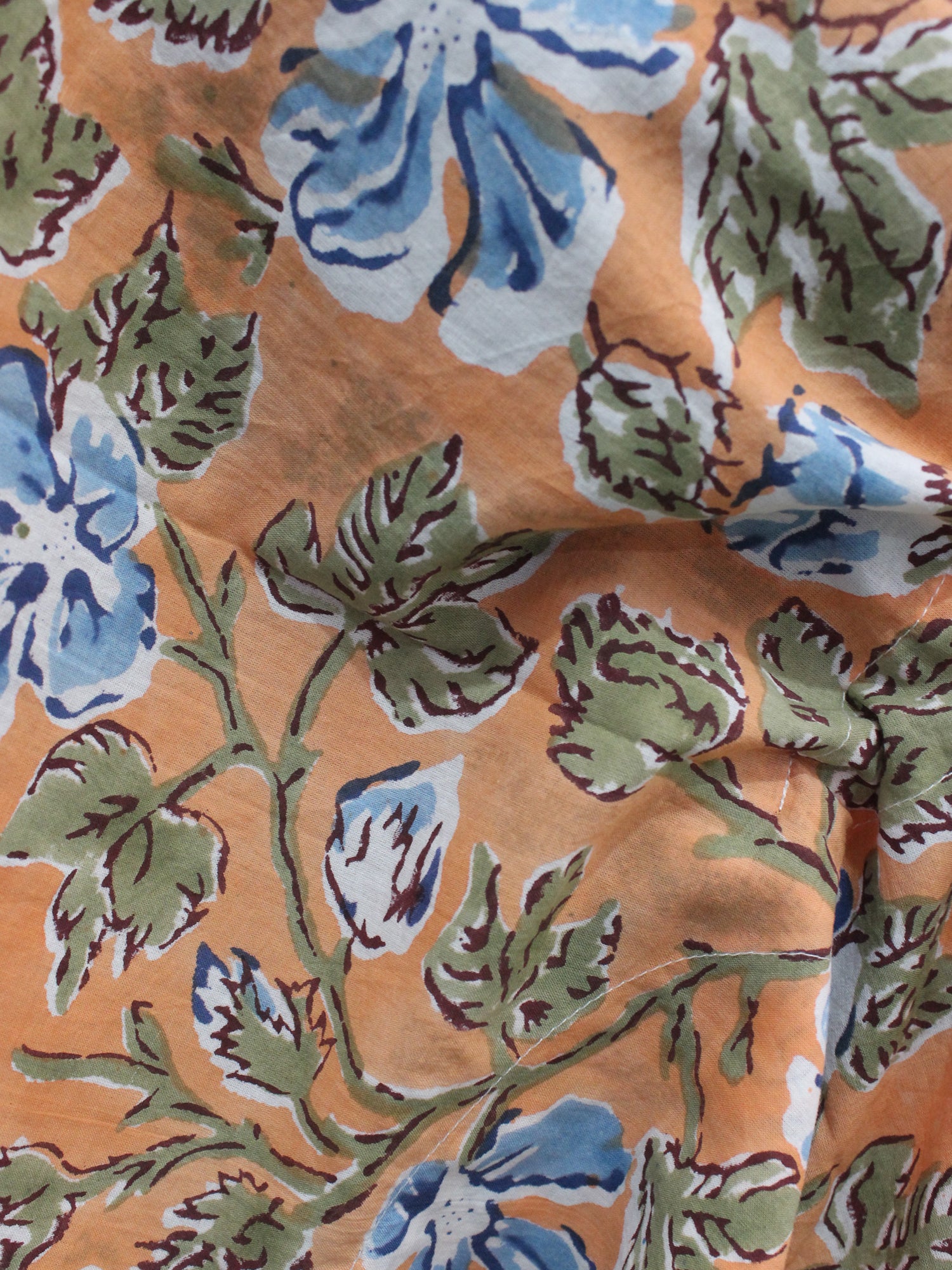 Soft 100% cotton caftan with hand block print, perfect for beach wear and casual outings. Customizable and fits up to 60" bust.