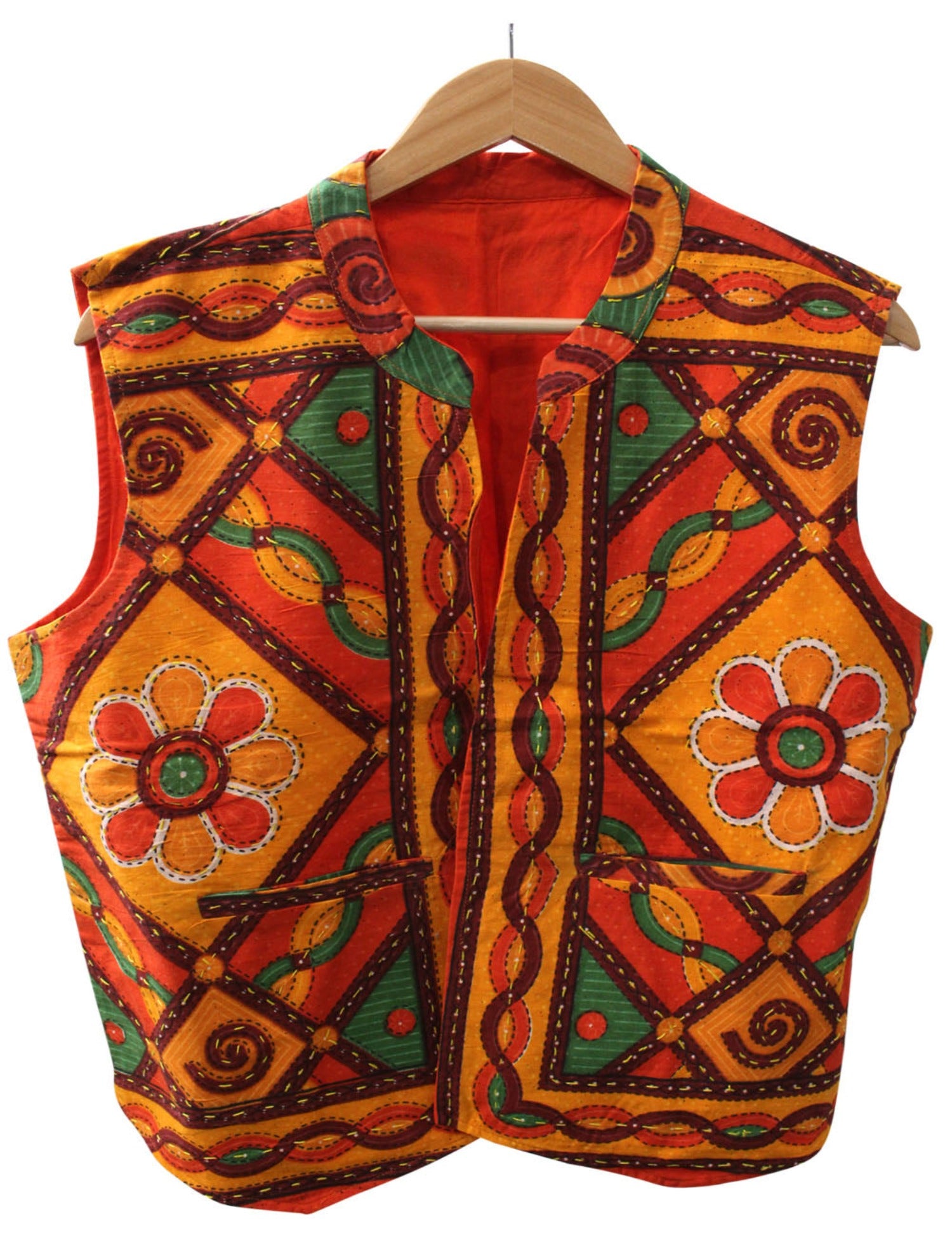 Sleeveless Jacket Hippie Casual Wear for Unisex 