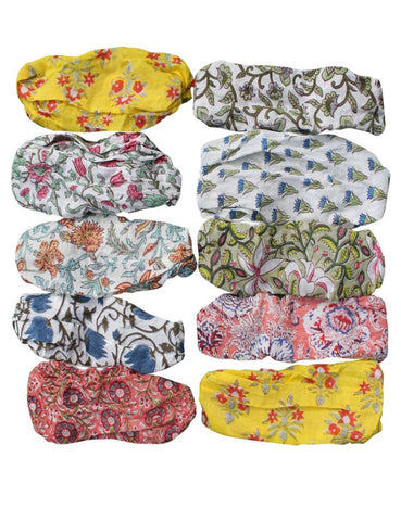 Cotton Headbands Unisex Floral Printed Elastic Headbands 