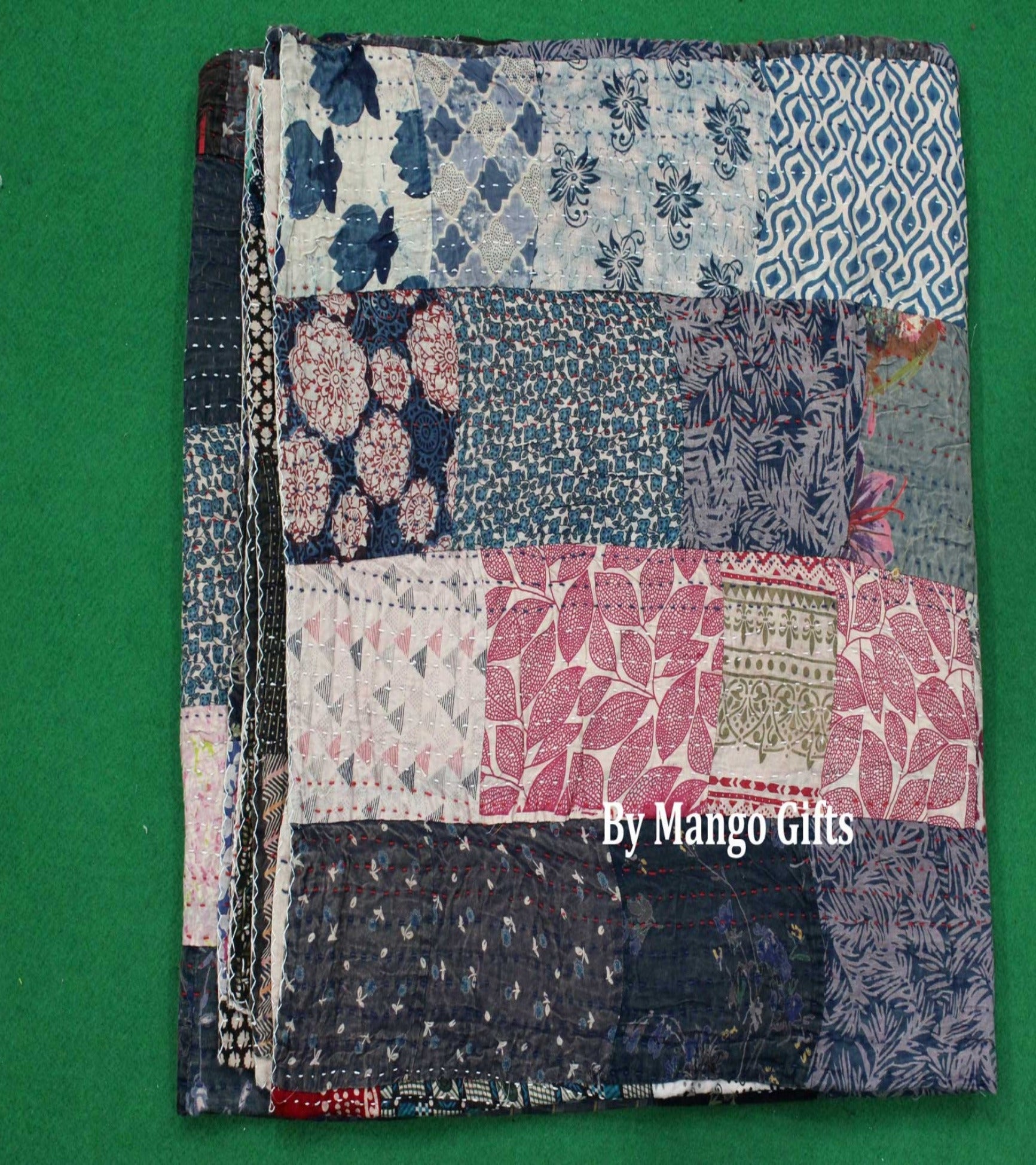 Old Kantha Bedspread Bed cover 