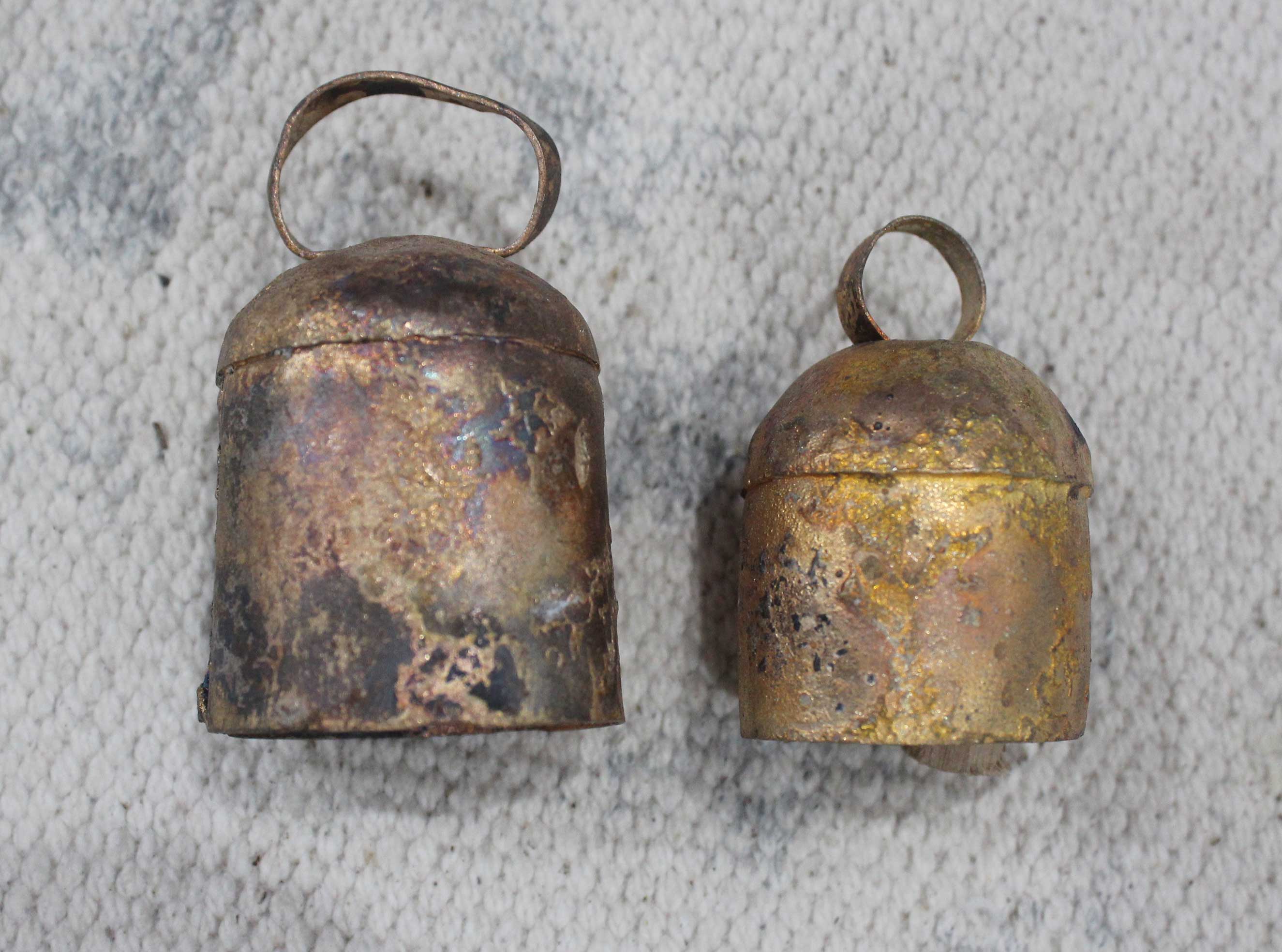 Handmade Decorative Tin Metal Craft Bells Shabby Chic Vintage Rustic 18 Pcs Lot