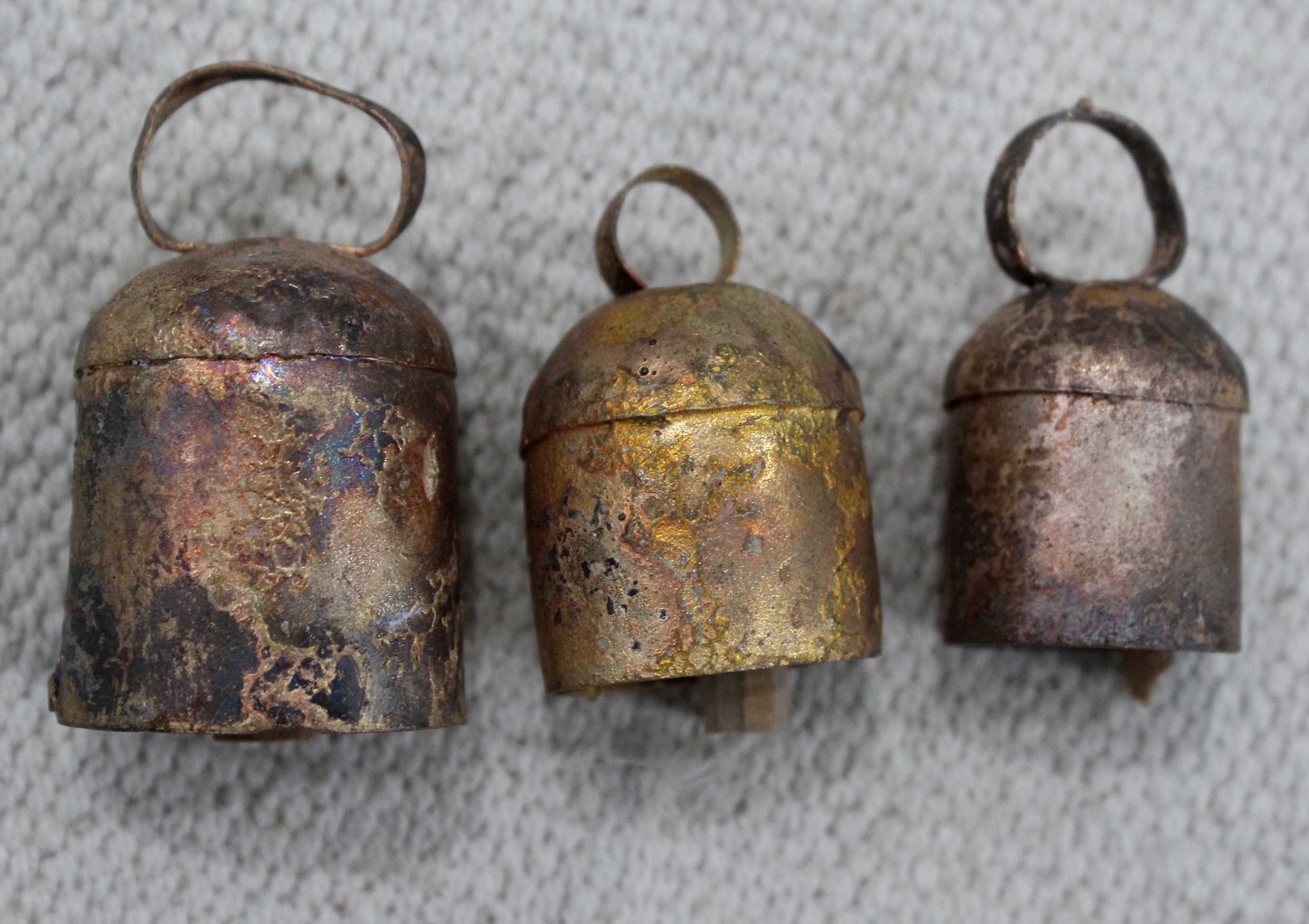 Handmade Decorative Tin Metal Craft Bells Shabby Chic Vintage Rustic 18 Pcs Lot